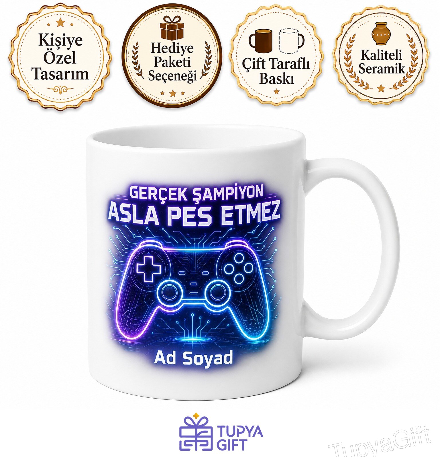 E-Spor Arenası Turnuva Destek Twitch Yayını Canlı Sohbet Gamer Hediye Kupa Bardak