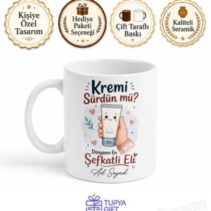 Egzama Kremi Veren Annelere Özel Kuru Cilt Kaşıntı Kortizonlu Krem Kupa Bardak Hediye