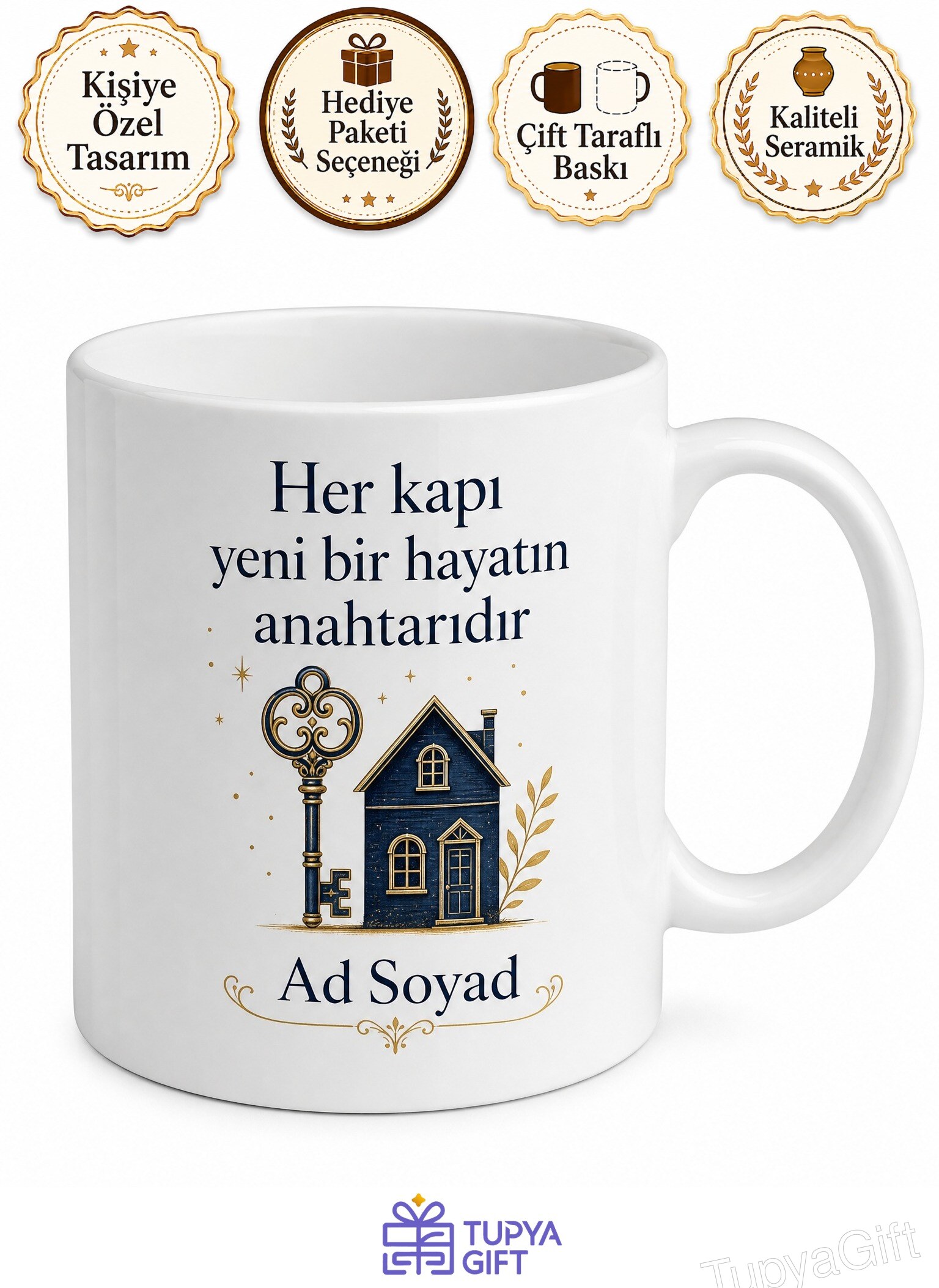 Emlak Müşavirine Hediye Gayrimenkul Tapu Komisyon Kupa Bardak Özel Tasarım