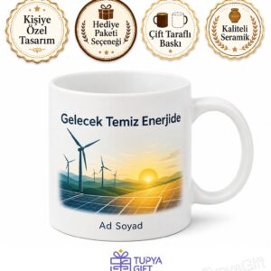 Enerji Dergileri Yenilenebilir Kaynaklar Rüzgar Santralleri Güneş Panelleri Kupa Bardak Hediye