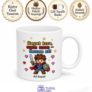 Eski Oyun Konsolunu Saklayanlara 8 Bit Piksel Karakter Nostalji Kupa Bardak Hediye