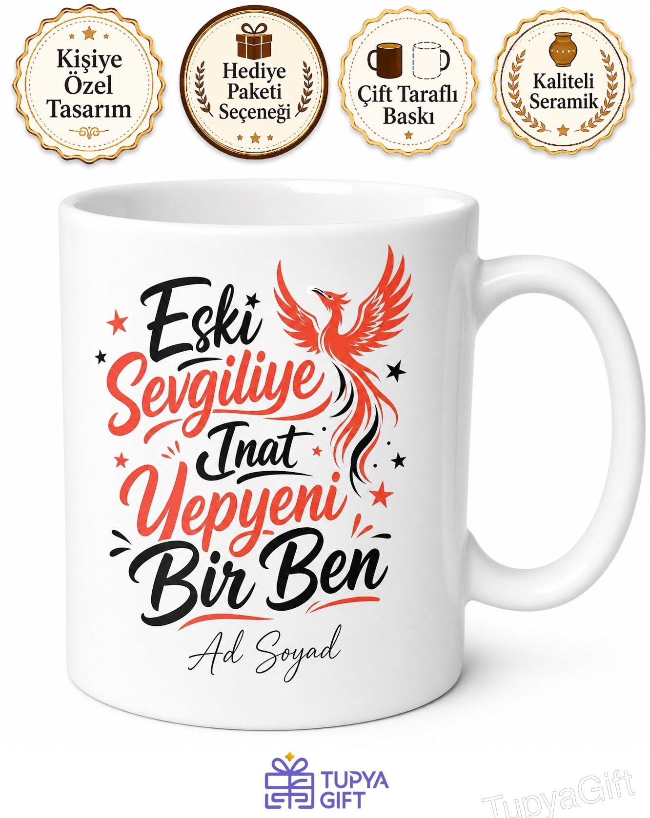 Eski Sevgiliye İnat Yepyeni Bir Ben Esprili Ayrılık Kutlaması Kupa Bardak Hediye