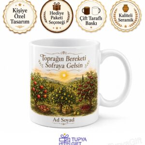 Eskişehir Mihalgazi Doğal Tarım Meyve Bahçeleri Yöresel Bereket Kupa Hediye Bardak