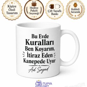 Evin Gerçek Patronu Eşime Otorite Temalı Esprili Kupa Bardak Hediye