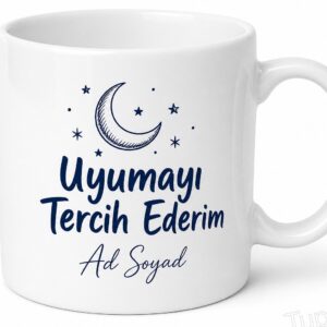 Uyumayı Tercih Ederim İngilizce Kupa Bardak Hediye