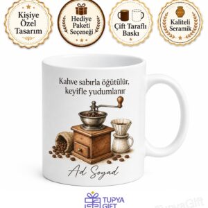 Filtre Kahve Barista Ruhlu Kupa Bardak Kahve Öğüten Tasarım Hediye