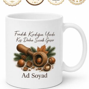 Fındık Kıracağı Kullananlara Fındık Kabuğu Çotanak Kırıcı Kış Çerezi Kupa Hediye