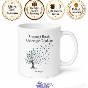 Geçmişi Bırak Geleceğe Odaklan Zihin Gelişim Çay Kupası Hediye Bardak