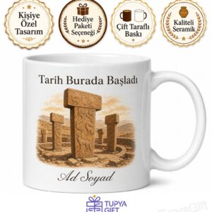 Göbeklitepe Dikili Taşları İnsanlığın Sıfır Noktası Tarihi Kupa Bardak Hediye