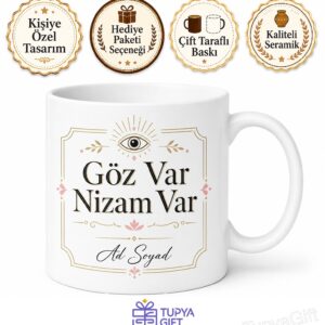 Göz Var Nizam Var Tasarımlı Mükemmeliyetçi Titiz Kadın Kupası Hediye Bardak