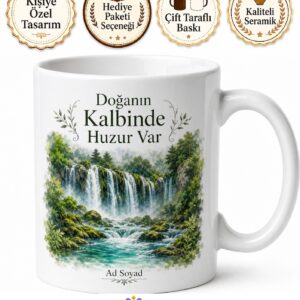 Gümüşhane Şiran Tomara Şelalesi Doğa Harikası Serin Sular Seramik Kupa Bardak Hediye