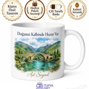 Hakkari Şemdinli Nehri Taş Köprü Doğa Su Kaynakları Temiz Hava Çay Kupası Hediye