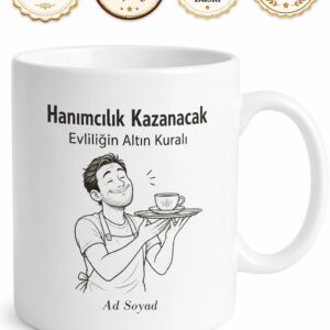Hanımcılık Kazanacak Evliliğin Altın Kuralı Esprili Erkek Kupası Hediye Bardak