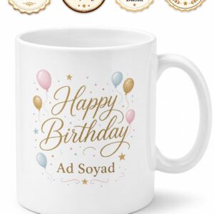 Happy Birthday Baskılı Doğum Günü Kutlama Kupası İngilizce Hediye Bardak
