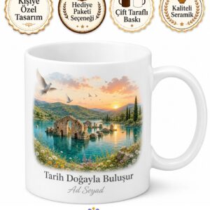 Hatay Reyhanlı Yenişehir Gölü Tarihi Kalıntılar Doğa Güzelliği Kupa Bardak Hediye