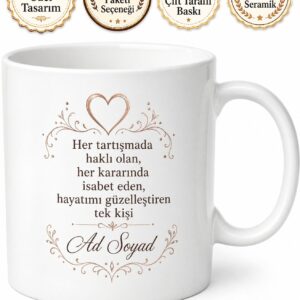 Her Zaman Haklı Çıkan Karıma Mükemmel Eş Temalı Kupa Bardak Hediye