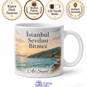İstanbul Kartal Dragos Sahili Aydos Ormanı Prens Adaları Manzarası Kupa Bardak Hediye