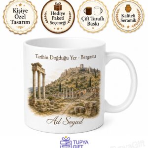 İzmir Bergama Pergamon Antik Kenti Asklepion Akropol Tarihin Doğduğu Yer Kupa Bardak Hediye