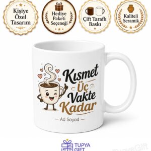Kahve Falı Kısmet Üç Vakte Kadar Esprili Kupa Bardak Komik Hediye