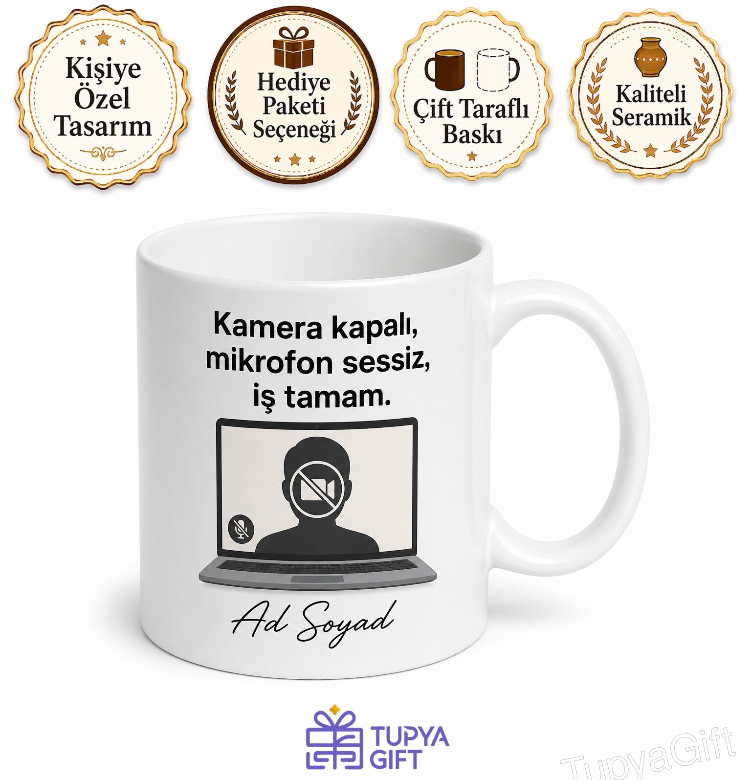 Kamerasını Asla Açmayan Online Toplantı Uzmanı Gizemli Kupa Bardak Hediye