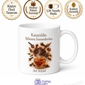 Karanfil Kullananlara Karanfilli Çay Diş Ağrısı Şifası Kupa Bardak Hediye