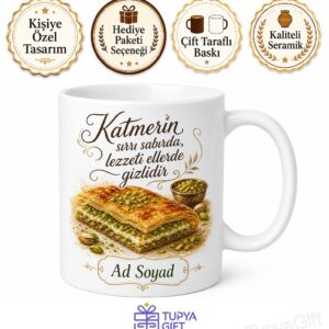 Katmer Yapanlara Antep Katmeri Kaymaklı Katmer Kupa Bardak Hediye