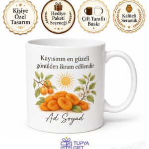 Kayısı Kullananlara Malatya Kayısısı Gün Kurusu Tatlı Kayısı Temalı Kupa Bardak Hediye