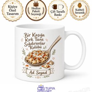 Kayseri Mantısı Kaşıklayanlara Bir Kaşığa Kırk Tane Sığdıran Kupa Bardak Hediye