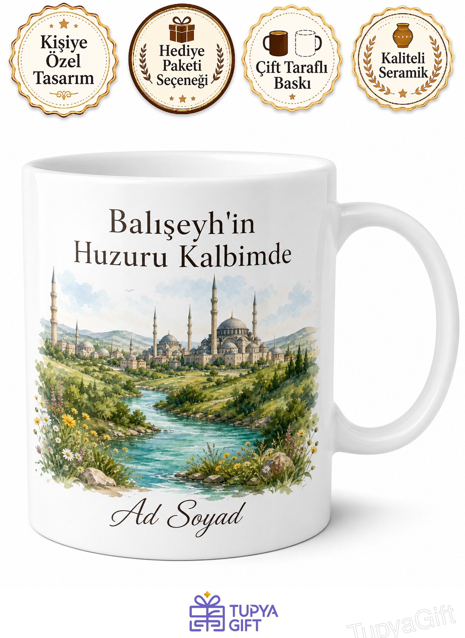 Kırıkkale Balışeyh Tarihi Camiler Doğal Güzellikler Kızılırmak Suları Çay Kupası Hediye
