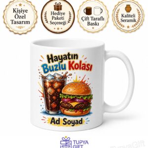Kola Kullananlara Buzlu Kola Asitli İçecek Hamburger Yanı İçecek Kupa Bardak Hediye