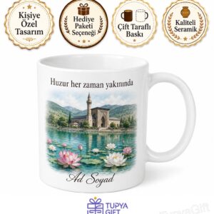 Konya Beyşehir Gölü Eşrefoğlu Camii Nilüfer Çiçekleri Göller Yöresi Kupa Bardak Hediye