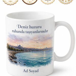 Küçükçekmece Sahili Deniz Dalgası İstanbul Manzarası Kupa Bardak Hediye