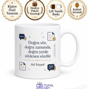 Kurumsal İletişim Uzmanına Hediye Kriz İletişimi Marka Yüzü Baskılı Kupa Bardak