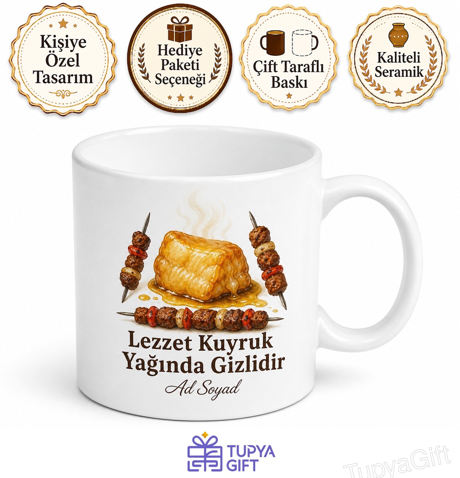 Kuyruk Yağı Kullananlara Kebaplık Kuyruk Yağı İç Yağı Gurme Lezzet Kupa Hediye