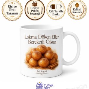 Lokma Dökenlere Tarçınlı Lokma Hayır Lokması Kupa Bardak Hediye