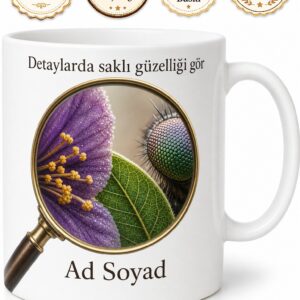 Makro Fotoğrafçılara Büyüteç Etkisi Çiçek Özü Detay Gözlem Böcek Gözü Kupa Hediye