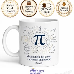 Matematik Olimpiyatçısına Pi Sayısı Geometrik Formül Teorem Kupa Bardak Hediye