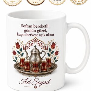 Misafirperver Anne Kupası Geleneksel Anne Hediye Kupa Bardak Özel Tasarım