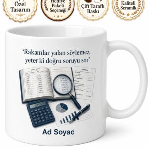 Muhasebe Denetçisine Hediye Hata Arama Bilanço İnceleme Vergi Kanunu Ofis Kupa Bardak
