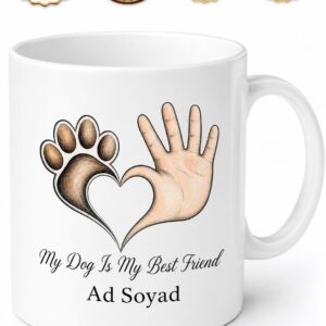 My Dog Is My Best Friend Yazılı Köpek Sevgisi İngilizce Porselen Kupa Bardak Hediye