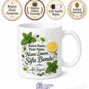 Nane Kullananlara Kuru Nane Taze Nane Nane Limon Şifası Kupa Bardak Hediye