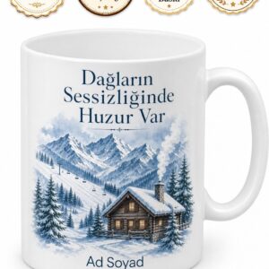 Ordu Kabadüz Çambaşı Yaylası Kayak Merkezi Kış Sporları Kar Manzarası Kupa Bardak Hediye