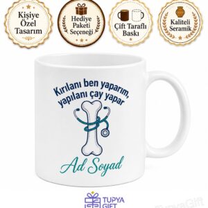 Ortopedi Uzmanı Esprili Kupa Bardak Kemik Doktoru Hediye Baskılı Porselen Mug