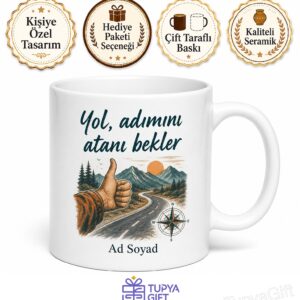 Otostopla Dünyayı Gezenlere Başparmak Havada Macera Kupası Hediye Bardak