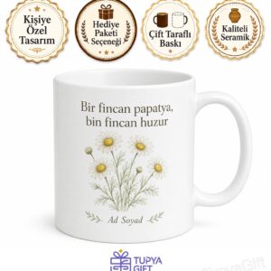 Papatya Çayı İçenlere Uyku Çayı Huzur Çayı Kupa Bardak Hediye
