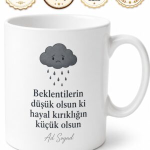 Pesimist Arkadaşa Karamsar Bardak Esprili Düşük Beklenti Kupası Hediye