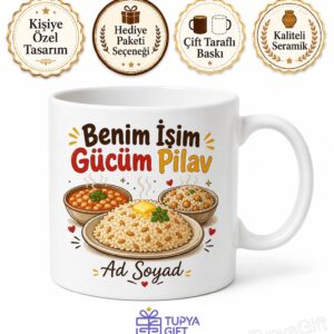 Pilav Yiyenlere Tereyağlı Pilav Kuru Fasulye Nohut Esnaf Lokantası Kupa Bardak Hediye