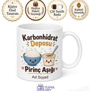 Pirinç Pilavı Sütlaç Karbonhidrat Deposu Kupa Bardak Komik Hediye