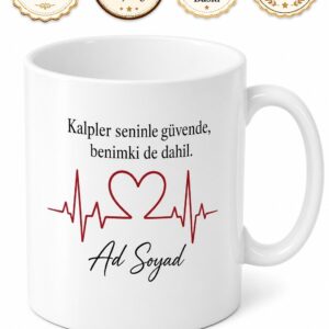 Kalp Ritmimi Değiştiren Kardiyolog Özel Tasarım Kahve Kupası Hediye Bardak