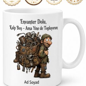 Hayatta Kalma Oyunu Eşya İstifleyen Çöpçü Esprili Oyuncu Kupası Gamer Hediye
